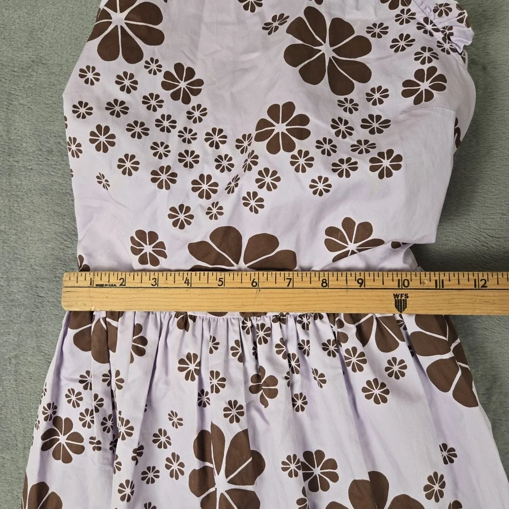 Kate Spade‎ Dress Womens 2 Lilac Floral Belted Purple Zip Up *READ